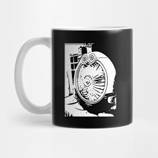 Black and white fan character design Mug